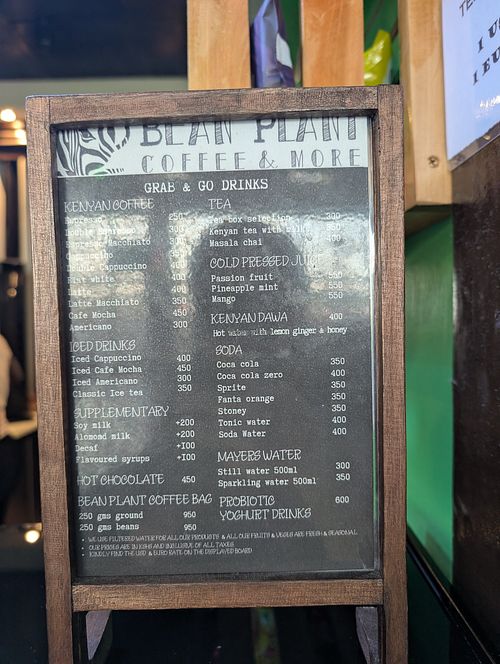  at Bean Plant Coffee & More in Nairobi