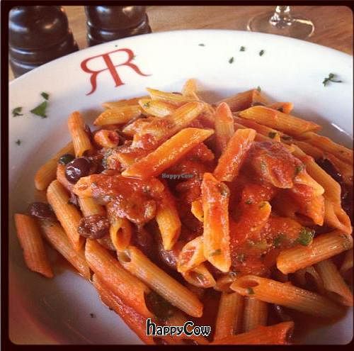 This is the Penne Pomodoro Basilico dish served at Riccardos at Riccardo's Italian Restaurant in South West London