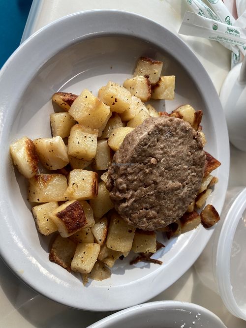 Home fries and beyond sausage  at Fold'd Community Diner in Somersworth