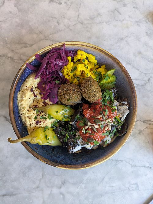 Vegan grainbowl from Rubens at The Picturedrome in Macclesfield