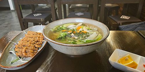 pho with mock duck at Koko Organic in Prague