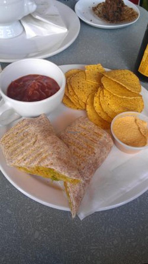 Spicy vegan wrap at Humani-T Cafe - Downtown in Halifax