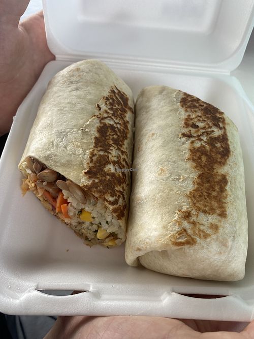 Vegan burrito   at Buen Provecho Taco Shack in Guam