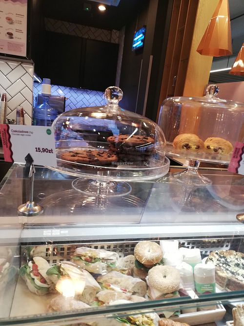 Chocolate cookies at Costa Coffee in Warsaw