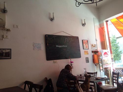 Menu board at Tenat in Tel Aviv