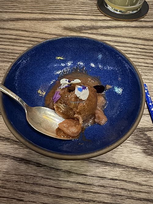 house made vegan chocolate chip ice cream  at 3rd Cousin in San Francisco