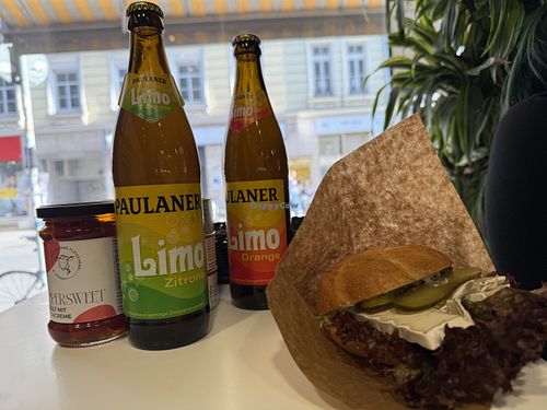 dinner w/ regional lemonades  at Die Vegane Fleischerei - Frauenstraße in Munich