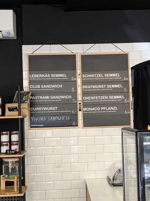 Sandwich menu (on day I visited)  at Die Vegane Fleischerei - Frauenstraße in Munich