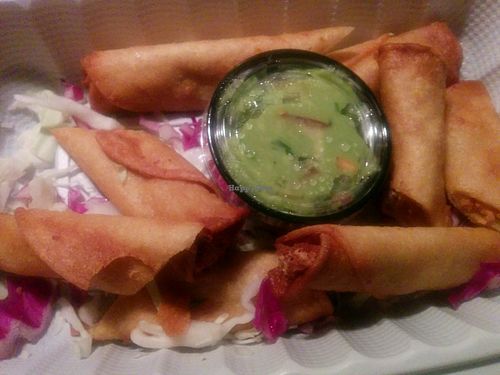 tasty taquitos at El Cantaro Vegan Mexican Restaurant in Monterey