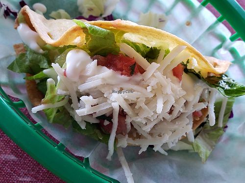 Potato Crispy Taco at El Cantaro Vegan Mexican Restaurant in Monterey