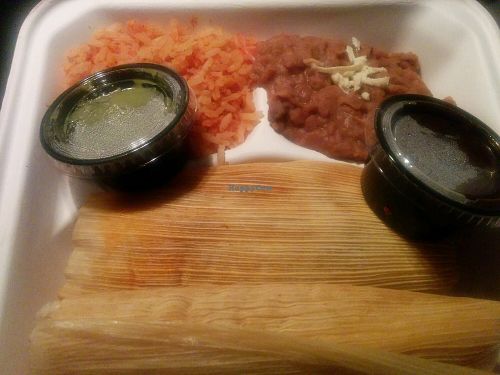 tamales at El Cantaro Vegan Mexican Restaurant in Monterey