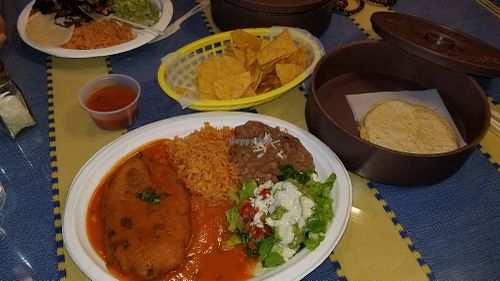 Chile rejanos at El Cantaro Vegan Mexican Restaurant in Monterey