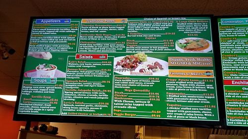 awesome menu at El Cantaro Vegan Mexican Restaurant in Monterey