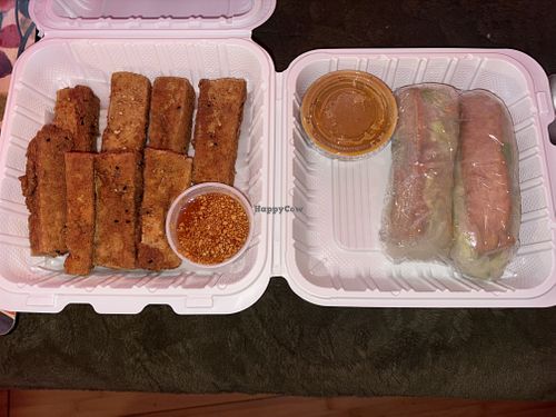 Golden tofu and fresh roll   at I'yara Thai Cuisine  in Auburn