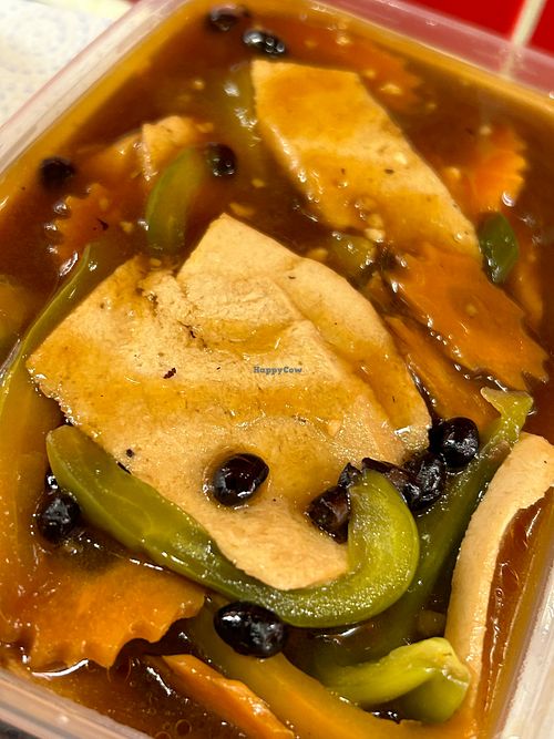 Vegan Chicken(Green Pepper & Black Bean Sauce) at Veggie Garden  in Harrogate