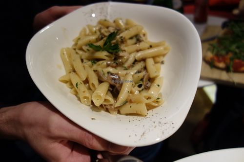 Crema di Funghi Pasta (vegan) at Vapiano in Saarbrucken