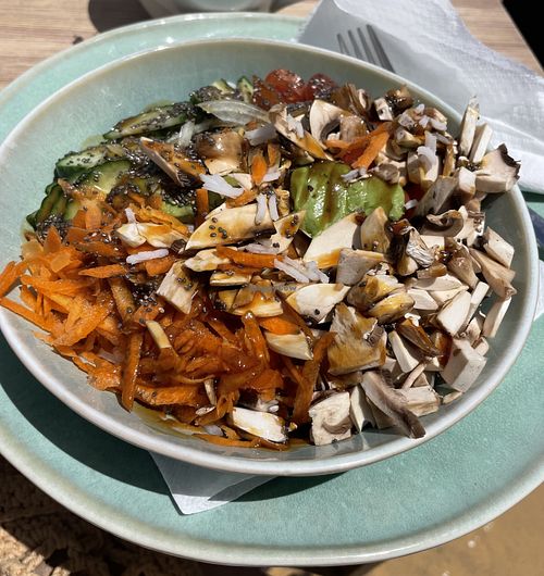 Huge poke bowl.  at Cactus Surf and Coffee  in Lanzarote