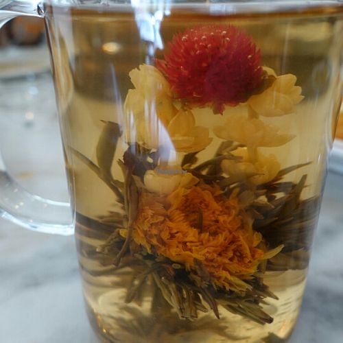 Flower tea at Pure Minded Vegetarian Cafe - Taman Bukit Indah in Johor Bahru