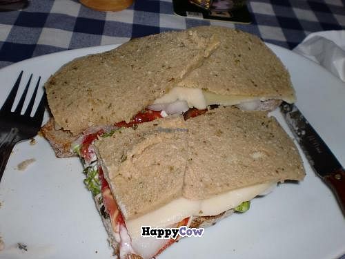 Open sandwich on sour dough bread at TREFF in Mallorca