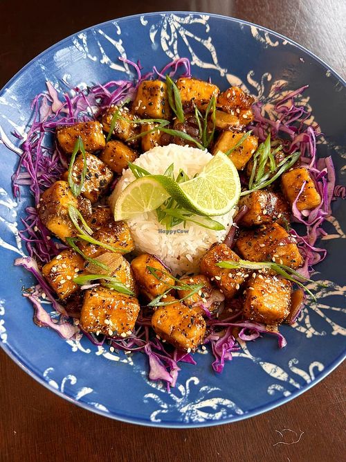 Asian Crisy Tofu Bowl at Mary's Vegetarian Cafe LLC & BIstro in Berkeley Springs