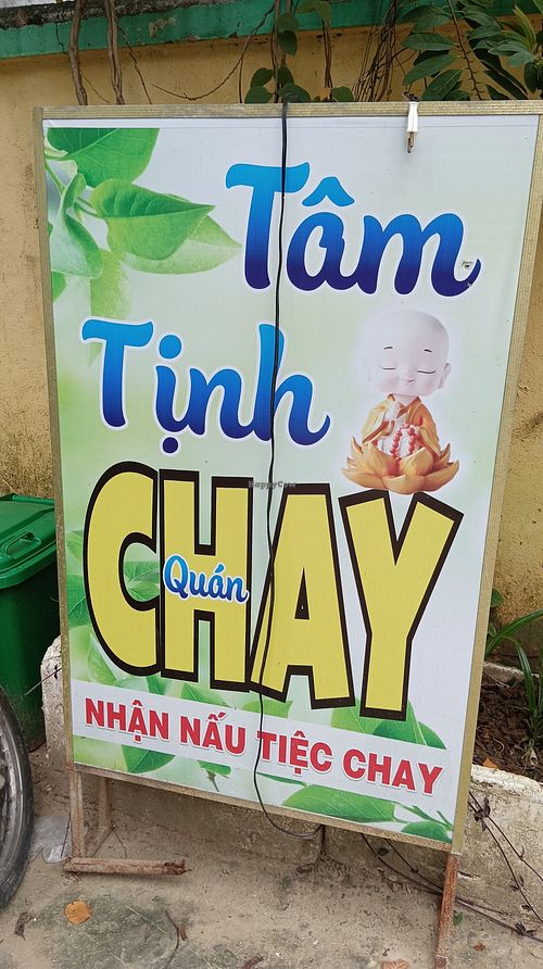 Street sign at Quán Chay Tâm Tịnh in Da Nang