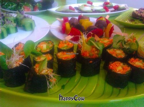 Delicious raw food at Veganz Sunday buffet! at Veganz Buffet Brunch - ExtraVeganz in Berlin