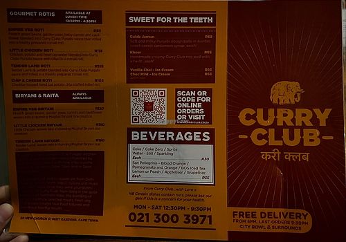   at Curry Club - Cape Town in Cape Town