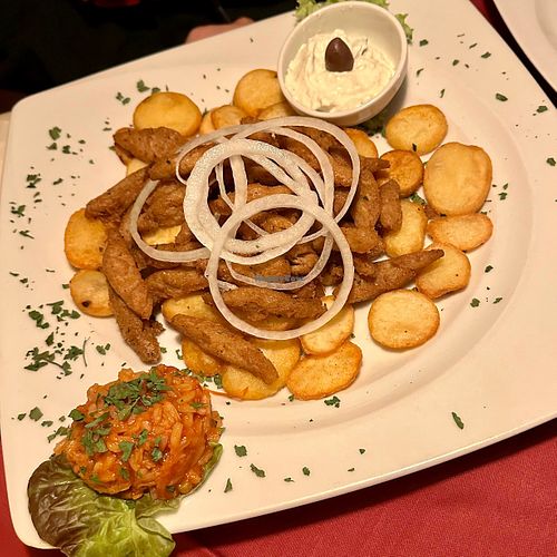Veganes Gyros at Taverne Grüne Au in Ansbach