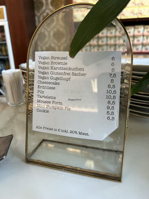 menu  at Adlerhof in Vienna