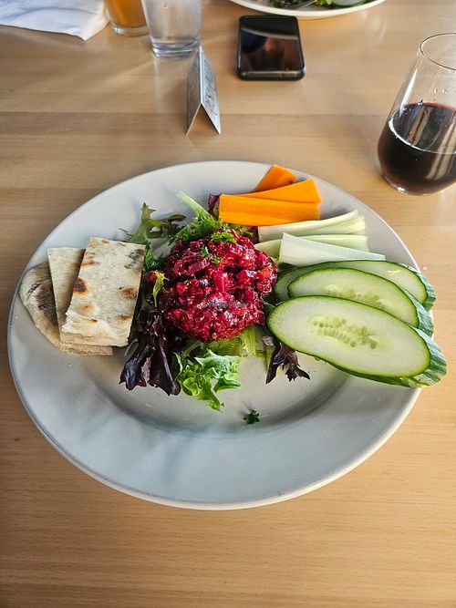 Beet tartare.....delicious at 9 Miles East in Saratoga Springs