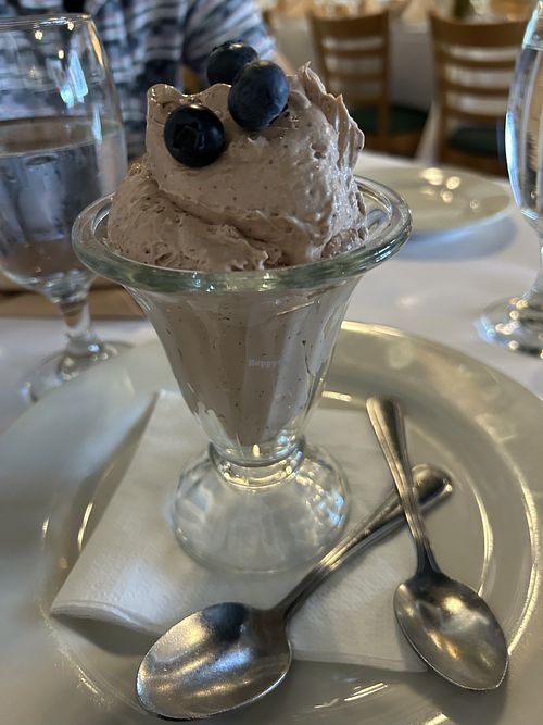 Vegan chocolate mousse   at Verona Ristorante in Farmingdale