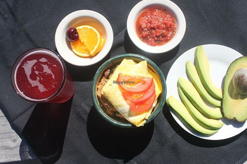 Bowl with side of avacado at Farm Stand Deli in Hood River