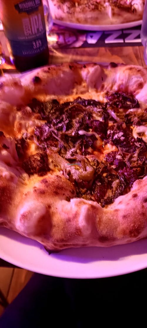 Nduja vegan pizza at We Love Pizza in Leamington Spa