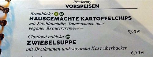 Speisekartenauzug at Grubers Welt in Dresden