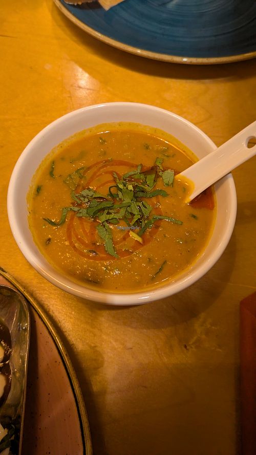Lentil soup (festive feast menu) at Namaste Village - Twickenham in Twickenham