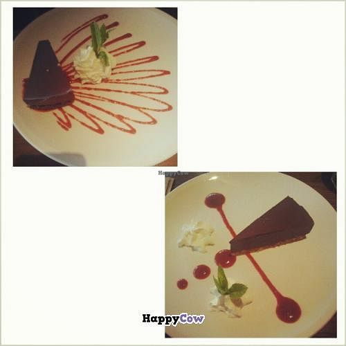 Chocolate tofu pie (ask for no whip for vegan, we didn't eat it because we figured it wasn't vegan.) at The Wooden Monkey - Dartmouth in Dartmouth