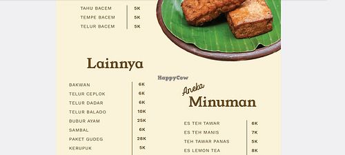 Tempeh on card at G'litik Indonesian Eatery in Jakarta