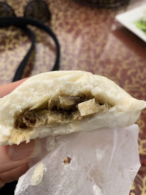 Inside treasure buns   at Bodhi Bowl in Sacramento