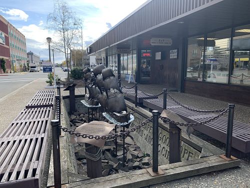 Sidewalk view at K Street Convenience in Anchorage
