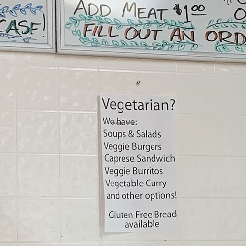 Veg options at K Street Convenience in Anchorage