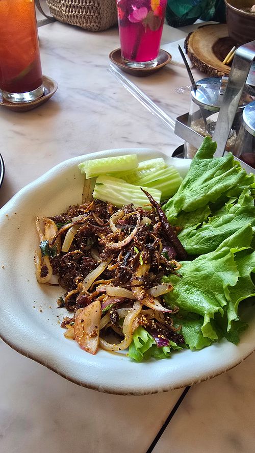 Mushroom Salad (do bot remember the exact name, very spicy, did not enjoy the taste) at Kem-Kon Pahurat (เข้ม-ข้น พาหุรัด) in Bangkok