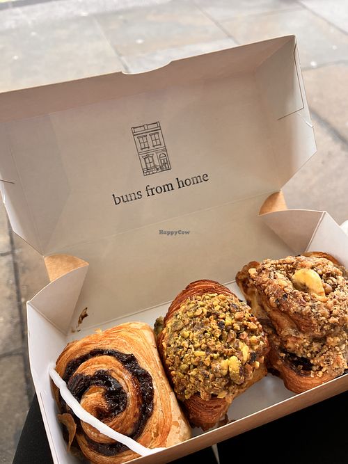 left bun, vegan cinnamon roll  at Buns From Home - Carnaby in London