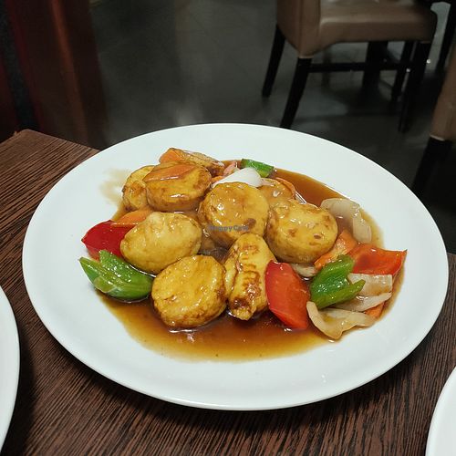 A55: Tofu giapponese stufato (NB: the tofu contains egg!!) at Ming Xuan Ge in Bolzano