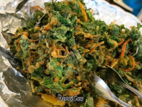 Deep fried vegetables at Khun Churn in Nonthaburi