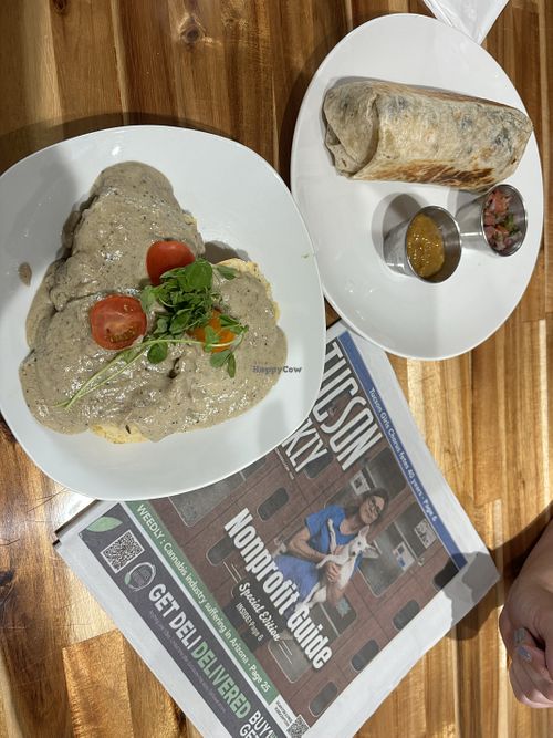 Biscuits & Gravy and Breakfast Burrito   at Urban Fresh in Tucson