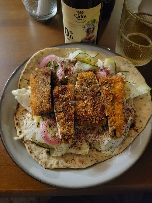 Vegan Fish Gyro at Lutra Lutra Bar in Tbilisi