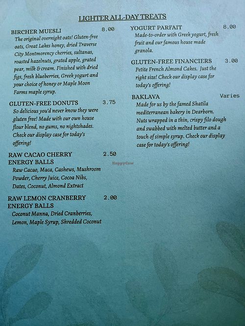 Treats (gluten free donuts not vegan) at The Grove Beverage Cafe in Petoskey