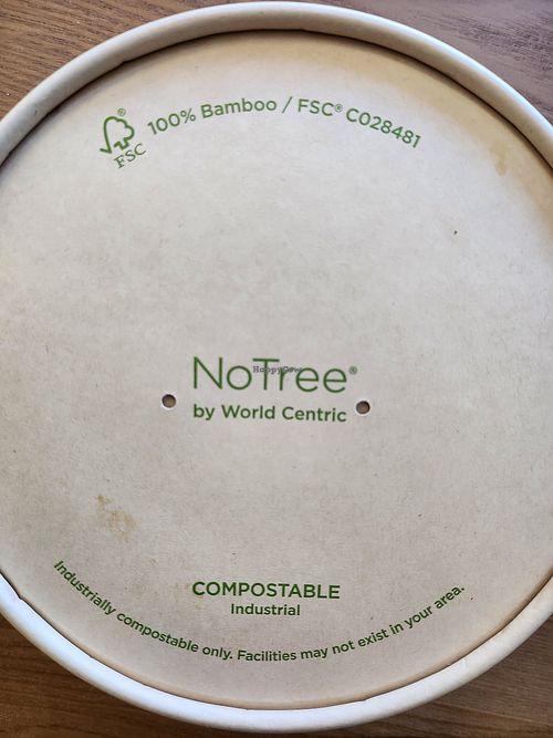 100% bamboo take out bowls ♻️ at The Grove Beverage Cafe in Petoskey