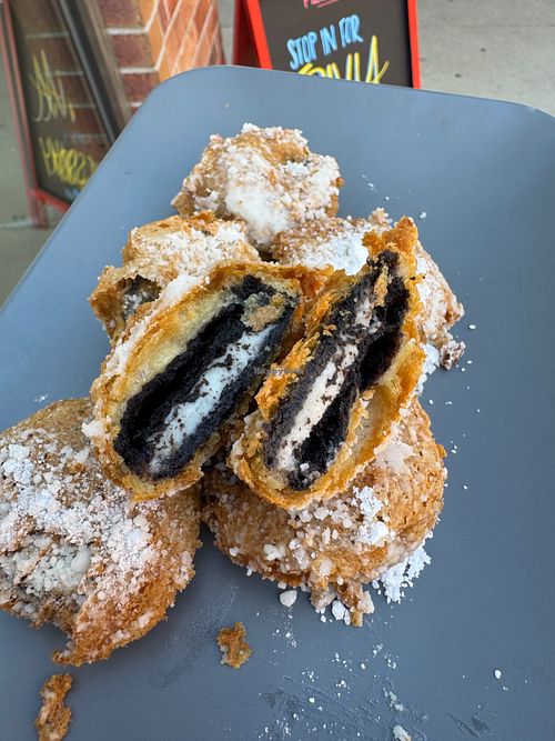 Fried Oreos (GF) at Pizza Payaa in Normal