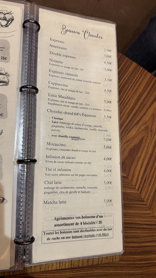 Menu café   at L'éclat Chocolaterie in Greoux-les-bains